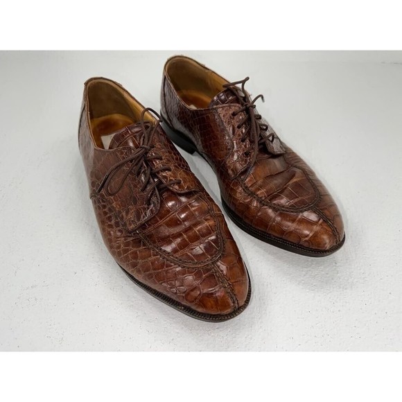 GENTLY USED .. Mezlan Alligator, Brown, Shoes Size: 9.5 - Picture 9 of 13